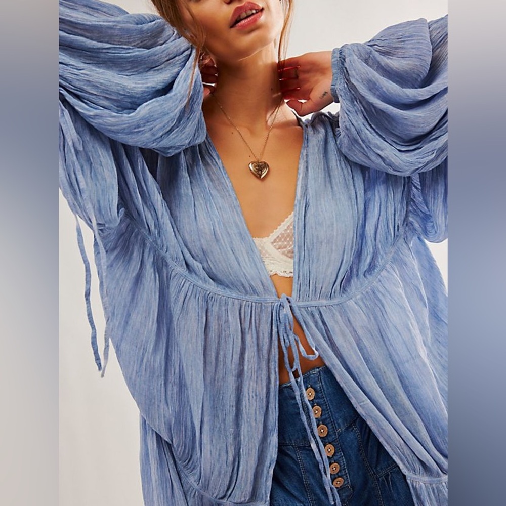 Free people Juliet Kimono Light Blue